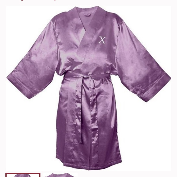 ✨Cathy's Concepts(NWT)Purple Satin Robe Size L/XL✨ - Picture 4 of 4